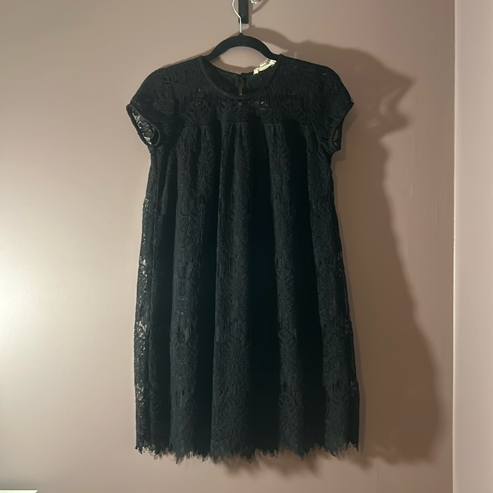 Rebellion NWT lace black shift dress Small